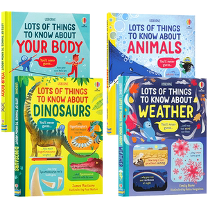 英文原版关于...你所需要知道的那些事 系列4本 Lots of Things Know about Animals/Your Body/ Weather/ Dinosaurs 儿童精装绘本