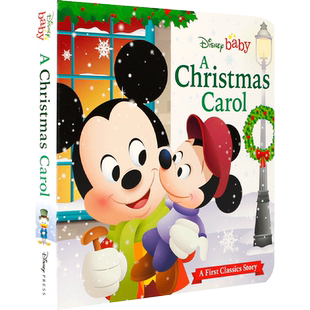 英文原版 My First Disney Classics: A Christmas Carol 我的第一部迪斯尼经典作品:圣诞颂歌 2-6岁儿童宝宝节日主题绘本