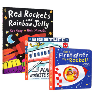 太空宇宙火箭绘本3本Red Jelly 英文原版 Firefighter Planes and Rocket Rockets Spacecraft Rainbow Fly Does