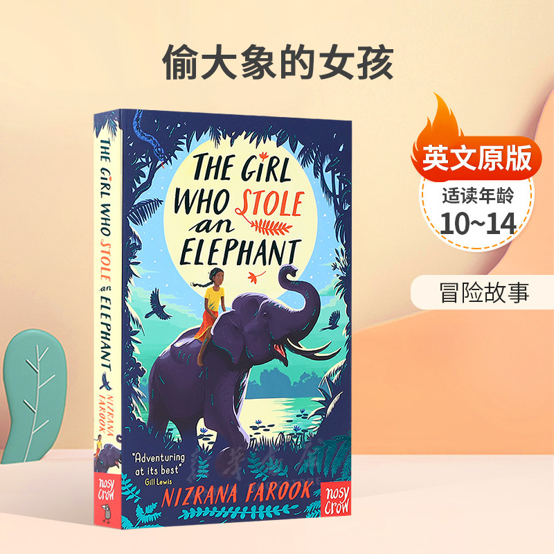 英文原版The Girl Who Stole an Elephant偷大象的女孩丛林冒险故事平装小说冒险故事10-14岁