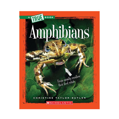 英文原版 A True Book: Animal Kingdom：Amphibians 动物王国篇：两栖动物 儿童科普动物物种 栖息地 独特能力平装绘本 8-12岁