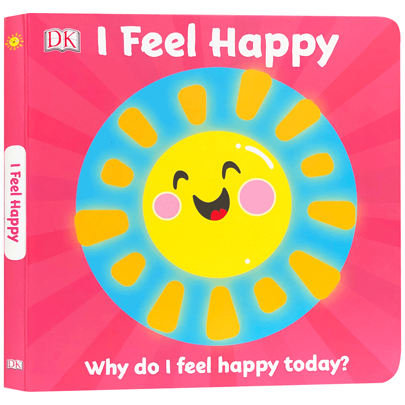 英文原版绘本 DK启蒙表情包 DK First Emotions: I Feel Happy 我感到高兴 在阳光里我感到快乐0-3-6岁幼儿儿童纸板书情绪管理启蒙