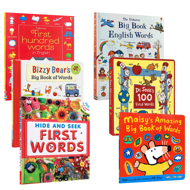 英文原版Maisy's Amazing Big Book Of Words/ First Words/Dr. Seuss's 100 First Words宝宝的第一本单词书认知大开本 系列6本