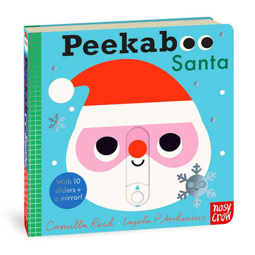 英文原版Nosy Crow Peekaboo Santa圣诞老人躲猫猫亲子互动机关操作游戏书互动机关韵律语言手脑并用纸板抽拉机关书概念认知0-3岁