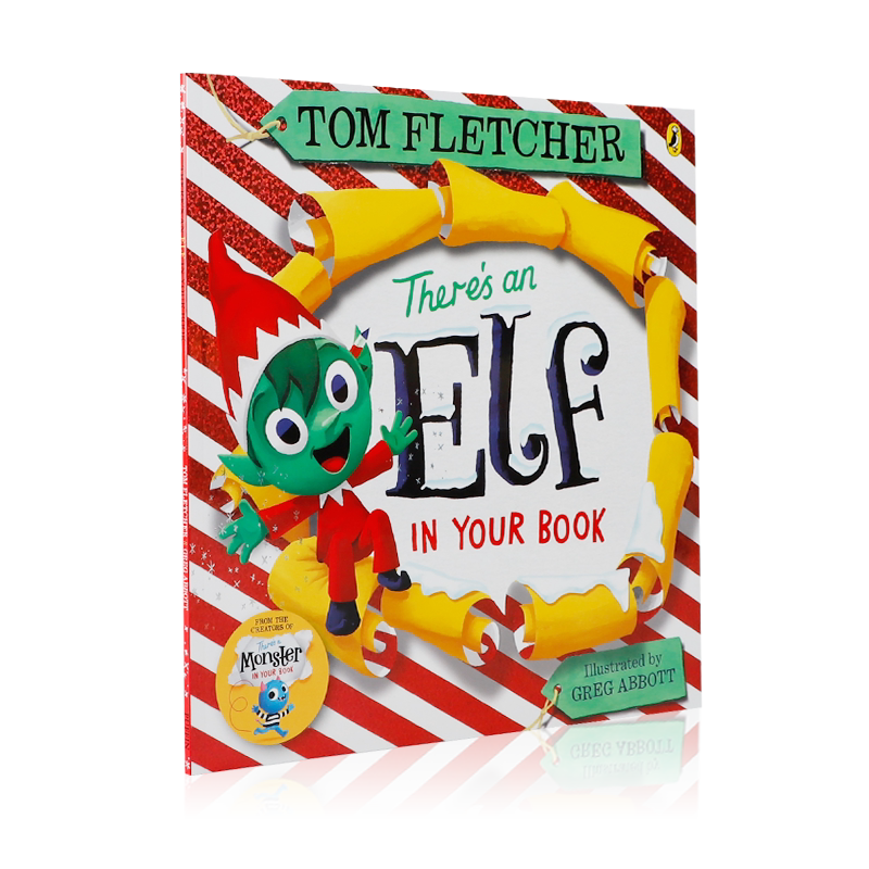 英文原版绘本 Theres an Elf in Your Book 你的书里有个精灵 宝宝睡前童话故事书 儿童英语启蒙认知绘本 亲子互动共读图画翻翻书