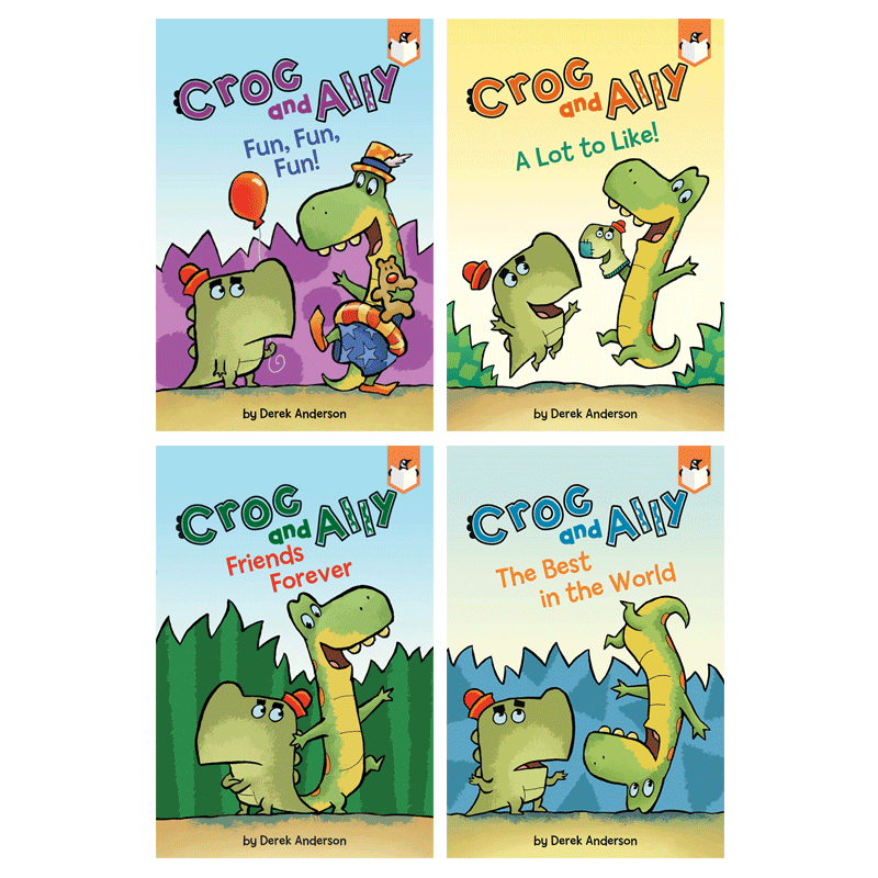 英文原版Croc and Ally #1-4 鳄鱼家族4册 企鹅桥梁小读本Fun, Fun, Fun 儿童英语课外阅读趣味启蒙友谊故事书 Penguin 出版