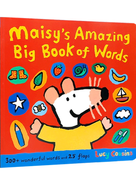 英文原版Maisy's Amazing Big Book of Words小鼠波波单词书 Candlewick出版平装低幼儿童启蒙认知英语绘本亲子互动共读早教书籍