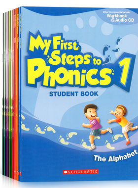 扫码听音频My First Steps to Phonics Student Book 6 迈向拼读第一步 系列12本 4-8岁儿童宝宝自然拼读语感培养英文学习教辅