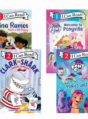英文原版My Little Pony小马宝莉I Can Read Level 1-2 系列4本我可以阅读HarperCollins出版6-9岁儿童英语早教启蒙分级阅读读物