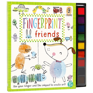 英文原版图画书 Fingerprint Friends 指纹朋友精装绘本0-3岁儿童英语启蒙认知激发想象力趣味玩具书亲子互动阅读精装进口正品书籍