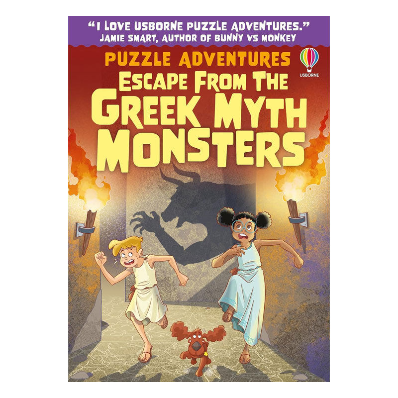 预售英文原版Puzzle Adventures: Escape from the Greek Myth Monsters谜题大冒险 逃离希腊神话怪兽 8-12岁阅读全彩插图解谜冒险