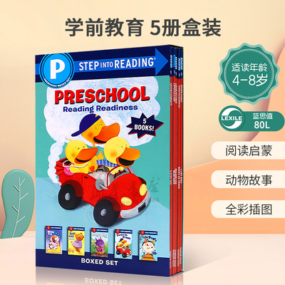 英文原版绘本SIR1 Preschool 5-Book Box Set 学前教育 5册盒装 美国企鹅兰登经典分级读物 阅读启蒙 4-8岁