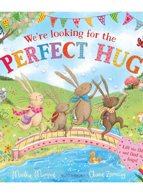 英文原版 The Bunny Adventures: We're Looking for the Perfect Hug 我们去找适合的拥抱 小兔兔一族冒险记 翻翻机关 动物故事