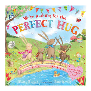 for The Adventures 拥抱 翻翻机关 动物故事 英文原版 我们去找适合 Bunny Perfect the Looking 小兔兔一族冒险记 Hug