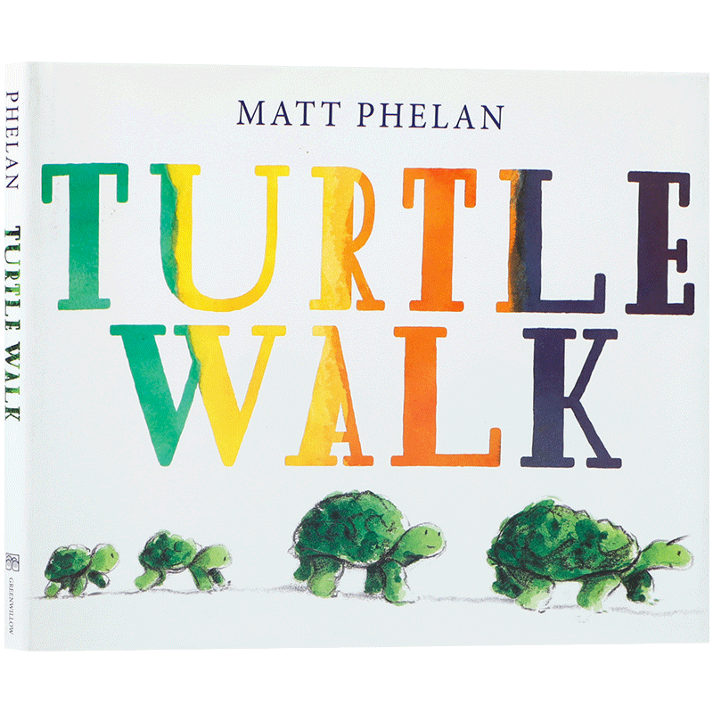 英文原版Turtle Walk 乌龟走路 4-8岁儿童启蒙认知生活体验动物主题 乌龟家族探索四季的旅程精装温暖治愈绘本