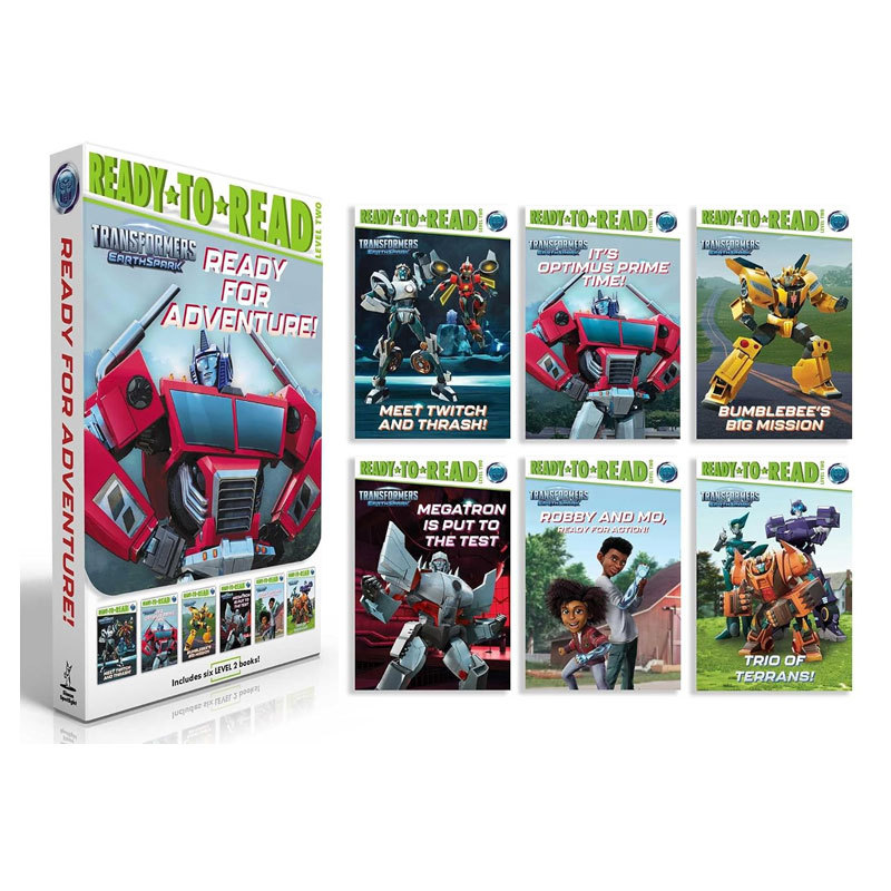 预售英文原版 Ready-to-Read Level 2: Transformers 变形金刚系列6册盒装 分级阅读章节故事 儿童阅读英语趣味故事平装绘本 4-8岁