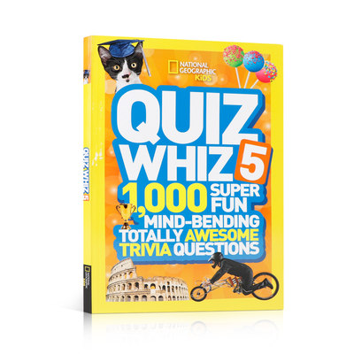 National Geographic Kids Quiz Whiz 5 国家地理儿童智力测验5 儿童课外阅读百科全书 英语启蒙认知习题10-14岁提升孩子思考能力