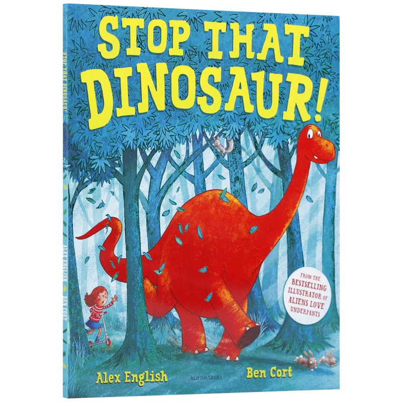 英文原版进口Stop that Dinosaur!阻止那只恐龙 低幼儿童英语启蒙认知绘本亲子互动共读早教书图画书宝宝童话寓言故事书平装正版