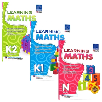 英文原版SAP新加坡小学幼儿园数学思维训练教材learning Mathematics建模N K1 K2 Preschool Nursery English学前练习册教辅