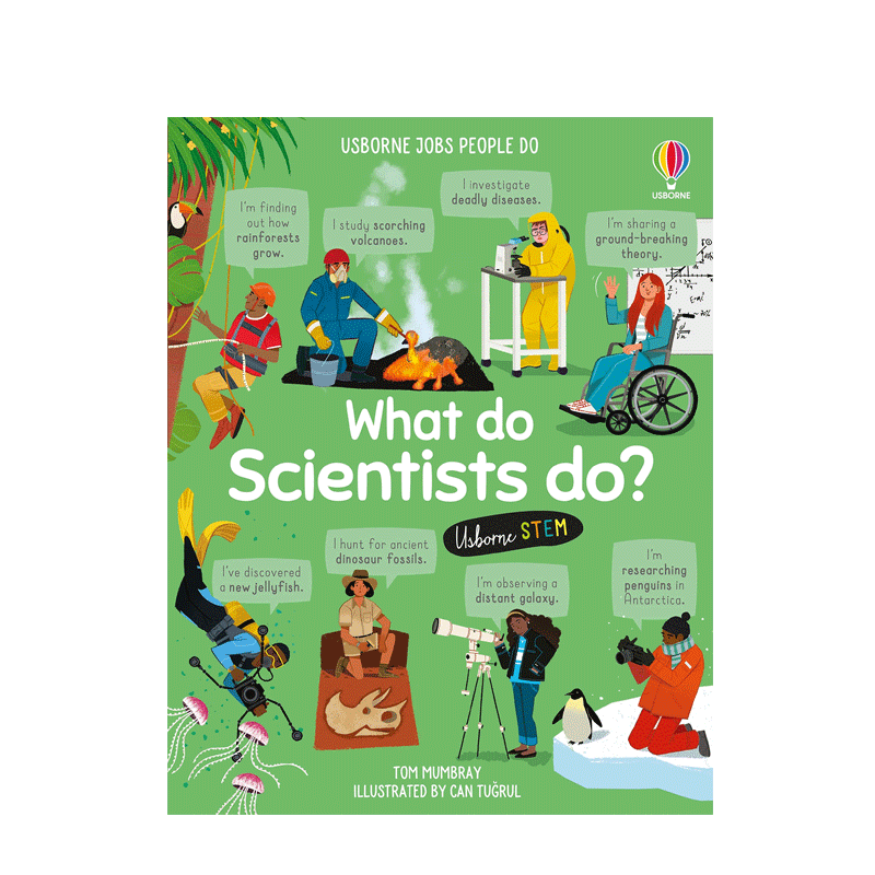 英文原版 What Do Scientists Do? 科学家的工作 了解科学家所做的惊人工作 幼儿儿童亲子启蒙趣味益智图书