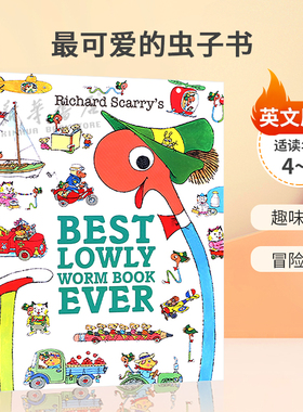 英文原版进口Best Lowly Worm Book Ever 最可爱的虫子书 斯凯瑞的奇妙世界 趣味绘本 冒险故事 平装 4-8岁