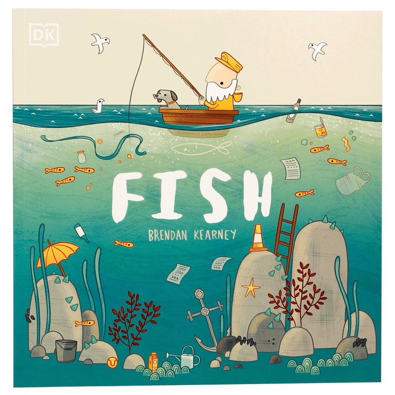 英文原版 DK出版 Fish 鱼儿童英语启蒙认知平装绘本 培养孩子环保意识回收利用保护海洋环境 亲子教养互动共读读物 进口正版书