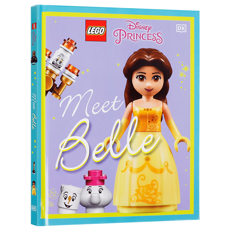 DK英文原版绘本LEGO Disney Princess Meet Belle美女和野兽 乐高迪士尼女孩公主 幼儿英语启蒙绘本 宝宝睡前童话寓言故事书图画书