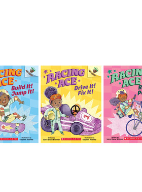 英文原版Racing Ace赛车爱丝3册Drive It! Fix It /Build It! Jump It儿童英语初级桥梁章节书Scholastic Acorn学乐大树姐妹篇橡树