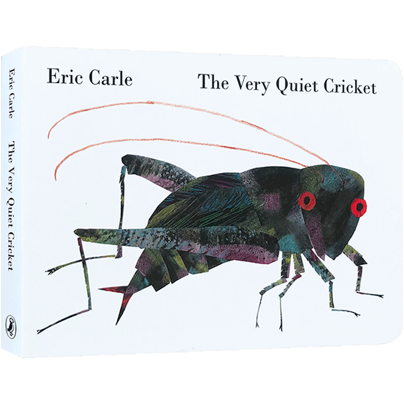 送音频好安静的蟋蟀英文原版纸板书The Very Quiet Cricket  Eric Carle艾瑞卡尔经典入门绘本可搭Very busy spider廖彩杏书单