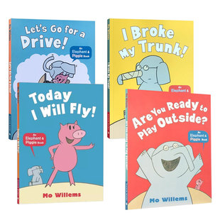 Elephant&Piggie小猪和小象系列4册低幼儿童学习英语趣味绘本吴敏兰书单推荐 英文原版 启蒙4 Willems进口正版 8岁Mo 送音频