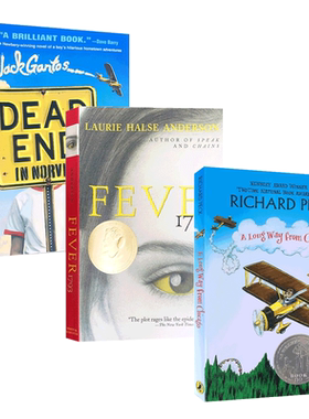 英文原版Dead End in Norvel/ A Long Way From Chicago送音频 /Fever 1793纽伯瑞银奖 送音频逆境成长小说系列3本