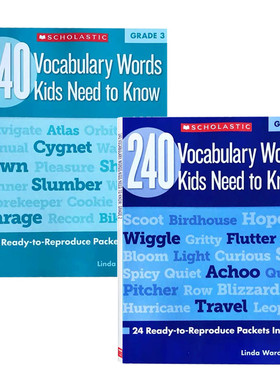 学乐2-3年级孩子需要知道的240个单词系列【2本】240Vocabulary Words Kids Need to Know Grade#2-3 英文原版 小学英语教辅练习册