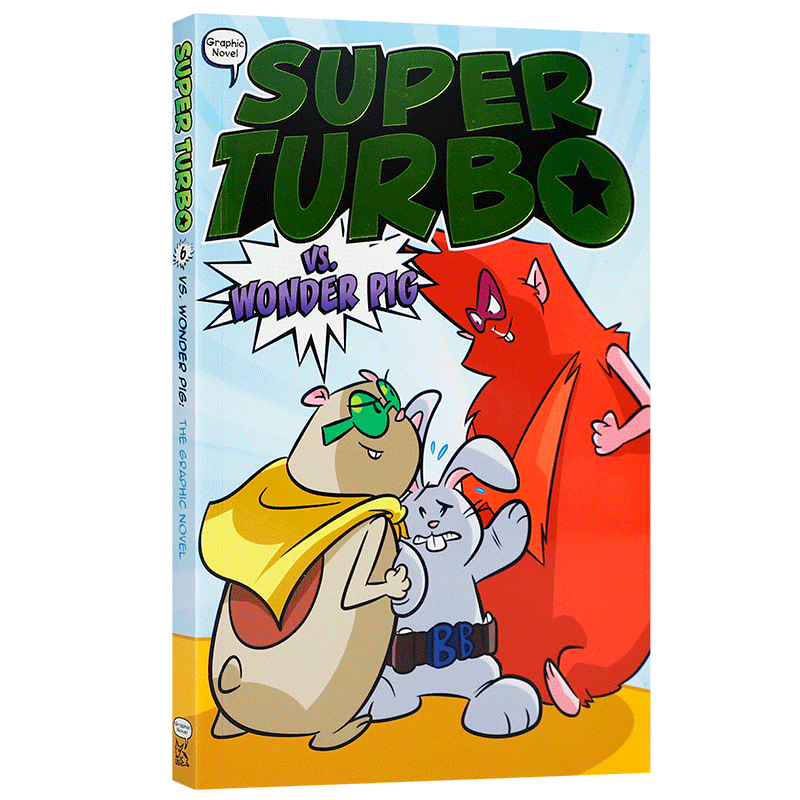 英文原版The Tiger's Eye虎视眈眈#6 Super Turbo vs. Wonder Pig 超级仓鼠与奇迹小猪 少儿英语课外趣味阅读桥梁章节漫画书