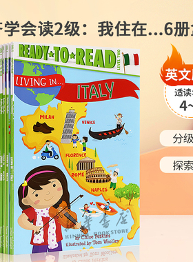 英文原版Living In . .Ready-to-Read Value Pack 齐齐学会读2级：我住在...6册盒装 生活在世界各地 分级读物 探索世界4-8岁