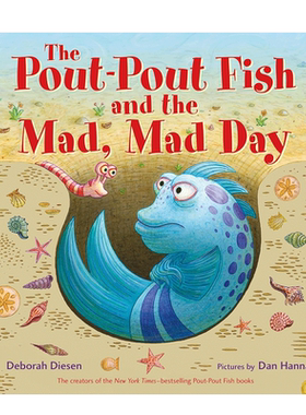 英文原版 Pout-Pout Fish ：and the Mad, Mad Day  噘嘴鱼抓狂的一天 学会控制自己的脾气 4-8岁儿童宝宝情商培养认知纸板书