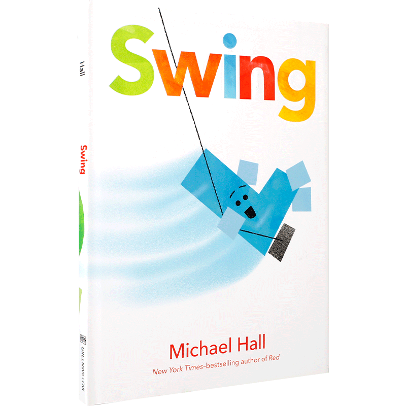 英文原版Michael Hall: Swing 秋千 4-8岁儿童启蒙认知社交礼仪友谊故事 字母主题 关于分享、接纳和善良的故事精装绘本