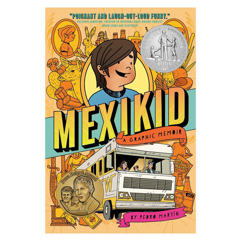 2024纽伯瑞银奖传记漫画 Mexikid 墨西哥男孩 英语进口原版平装传记 儿童绘本漫画小说传记漫画 英文课外阅读 14岁+