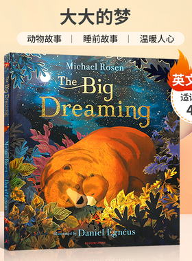 英文原版绘本The Big Dreaming 精装大大的梦表情包爷爷迈克尔罗森新作亲子图画书动物故事睡前温暖人心4-8岁儿童英文启蒙