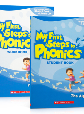 扫码听音频 My First Steps to Phonics Student Book 1 迈向拼读第一步 4-8岁儿童宝宝启蒙益智语感培养英文学习教辅自然拼读