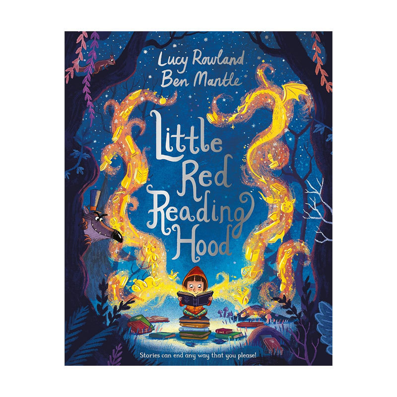 预售英文原版 Little Red Reading Hood 爱读书的小红帽 儿童绘本 改编自经典童话 现代寓言故事图画书 儿童英文小初文学 4-8岁