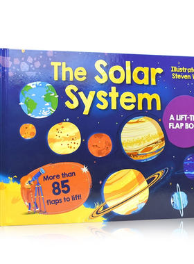 太阳系 趣味科普 The Solar System  百科认知翻翻纸板 英文原版大开本纸板揭页认知 儿童学习绘本探索大自然知识图画书太空 黑洞