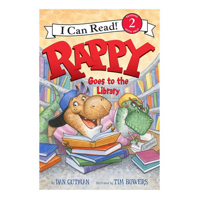 英文原版I Can Read Level 2: Rappy Goes to the Library小恐龙去图书馆