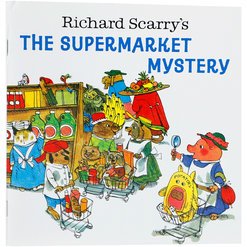 Richard Scarry：超市之谜 Richard Scarry's The Supermarket Mystery 平装 绘本 4-8岁幽默故事 侦探推理 寻找线索