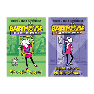 英文原版Babymouse Tales from the Locker储物柜里的老鼠宝宝2册 中小学生青少年英语课外阅读读物 幽默搞笑桥梁章节书