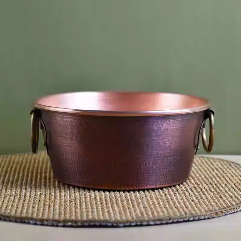 紫铜火锅双耳圆形大容量电磁炉燃气汤锅串串锅加厚紫铜炖锅纯手工,厨房/烹饪用具,火锅,淘宝优惠券,粉丝福利购,淘宝优惠卷