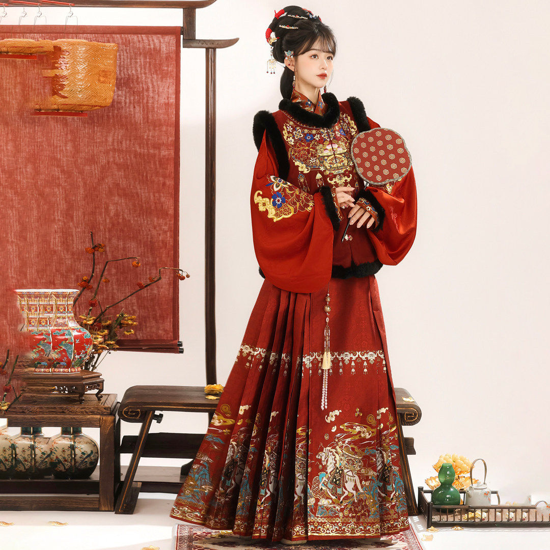 马上发财原创成人汉服女明制圆领