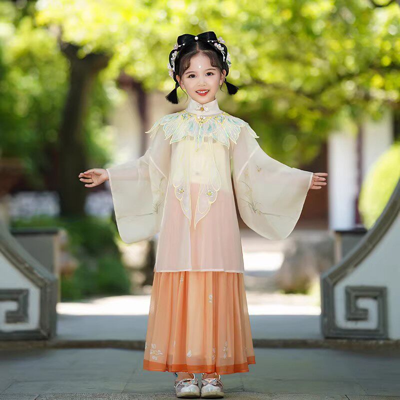 原创汉服明制女童儿童古装中秋节