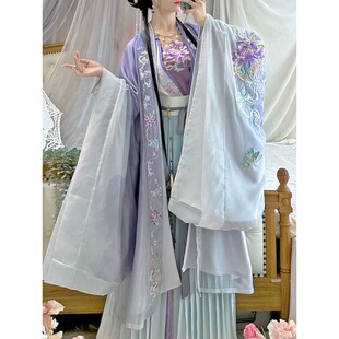 原创宋制汉服女高端重工刺绣仙气飘逸中国风大袖珍珠霞帔古装秋冬