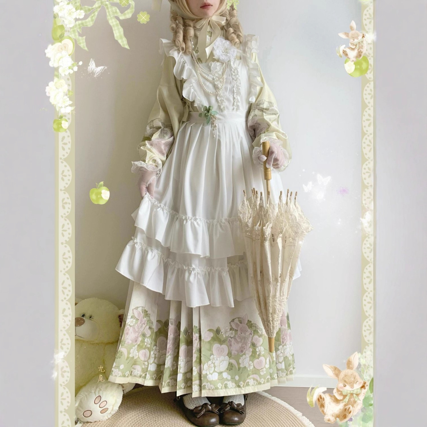 原创汉洋折衷明制汉服女洛丽塔套