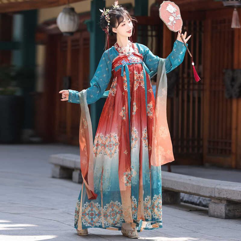 新款唐制齐胸汉服女复原刺绣襦裙